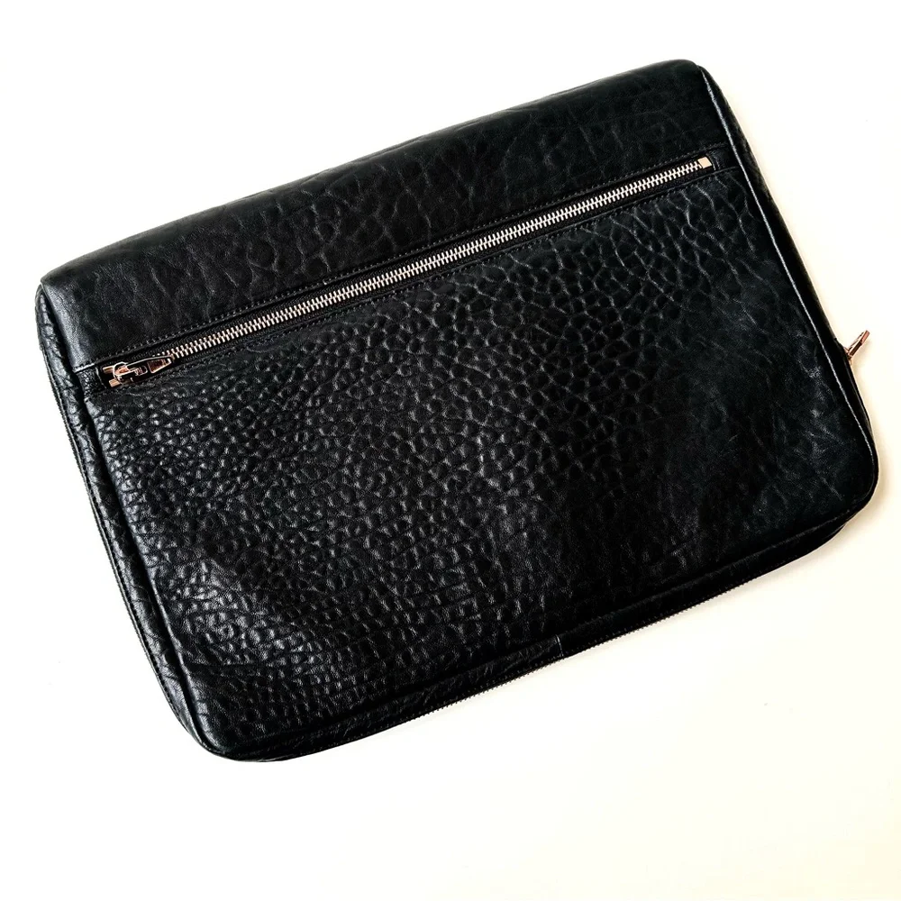 Alexander Wang Elegant Black Leather Men's/Unisex Laptop Bag Excellent Condition